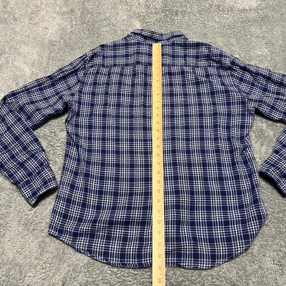 Frank & Eileen Shirt Mens Small Blue White Plaid Luke Cotton Long Sleeve Button - Picture 5 of 8